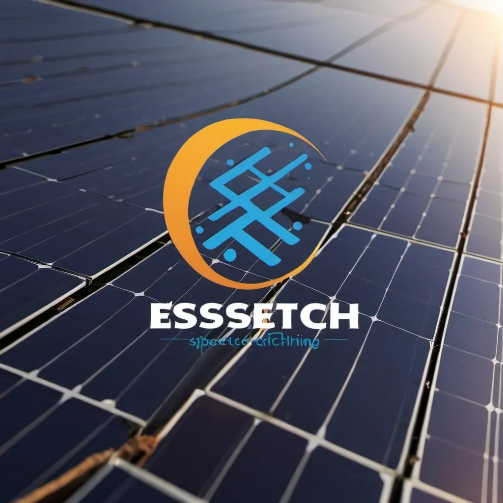 Prompt: Give me logo for a company named ESSETECH , special at solar panels and electricity 