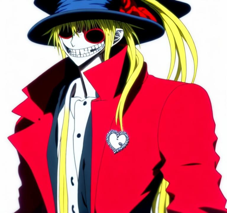 Prompt: alucard from hellsing ultimate ova, corazon from one piece, disney princess