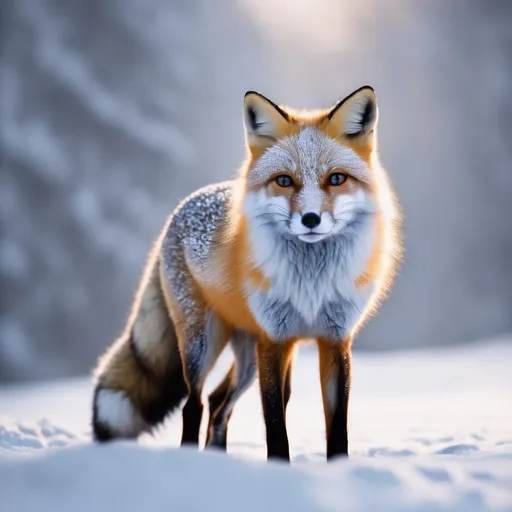 Prompt: blue snow fox