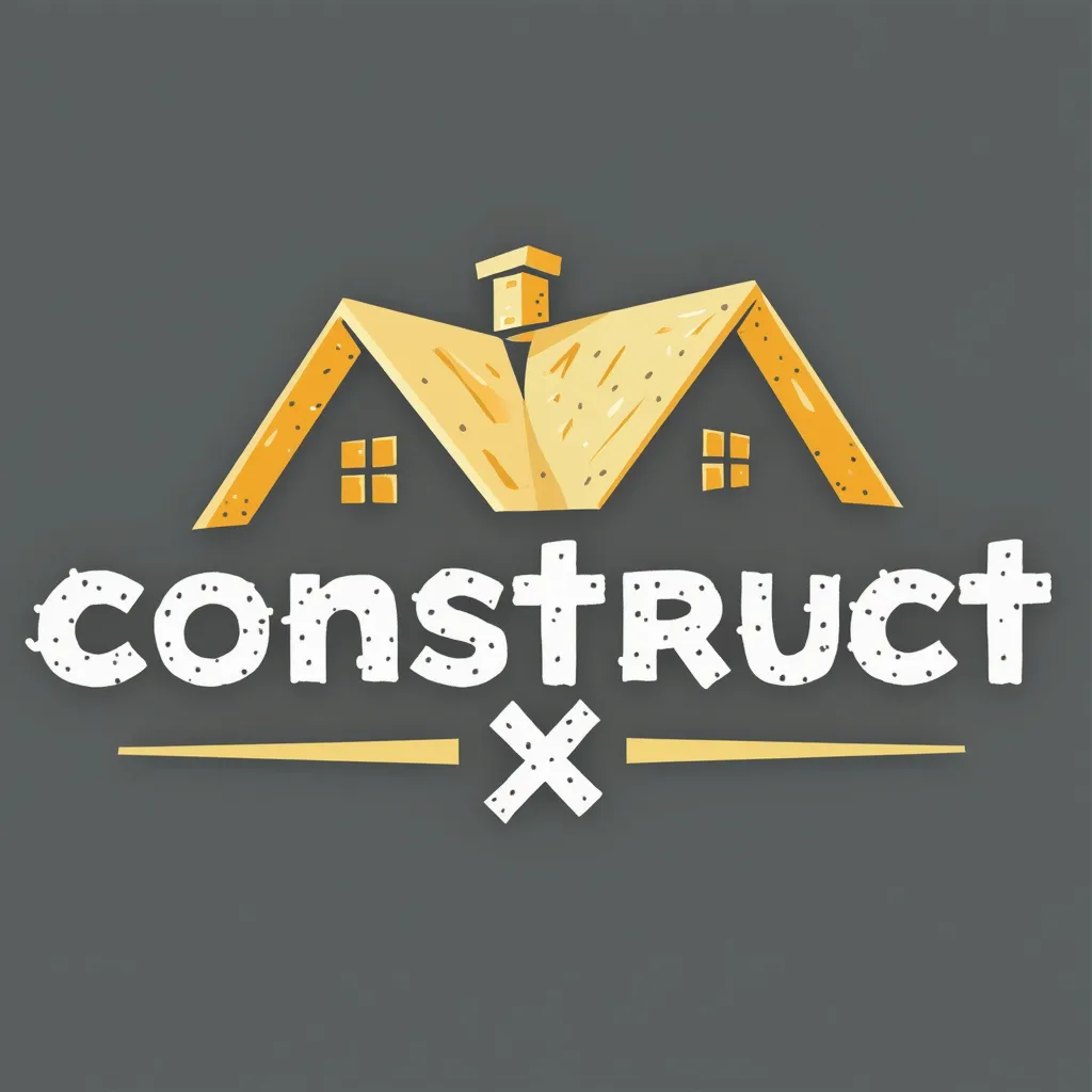 Prompt: business logo for Construct X 
for contracting, renovations 
