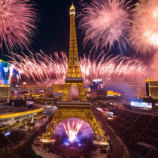 Prompt: Las Vegas Grand Prix fireworks