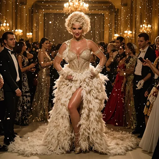 Prompt: Britney Spears as Josephine Baker at Met Gala 