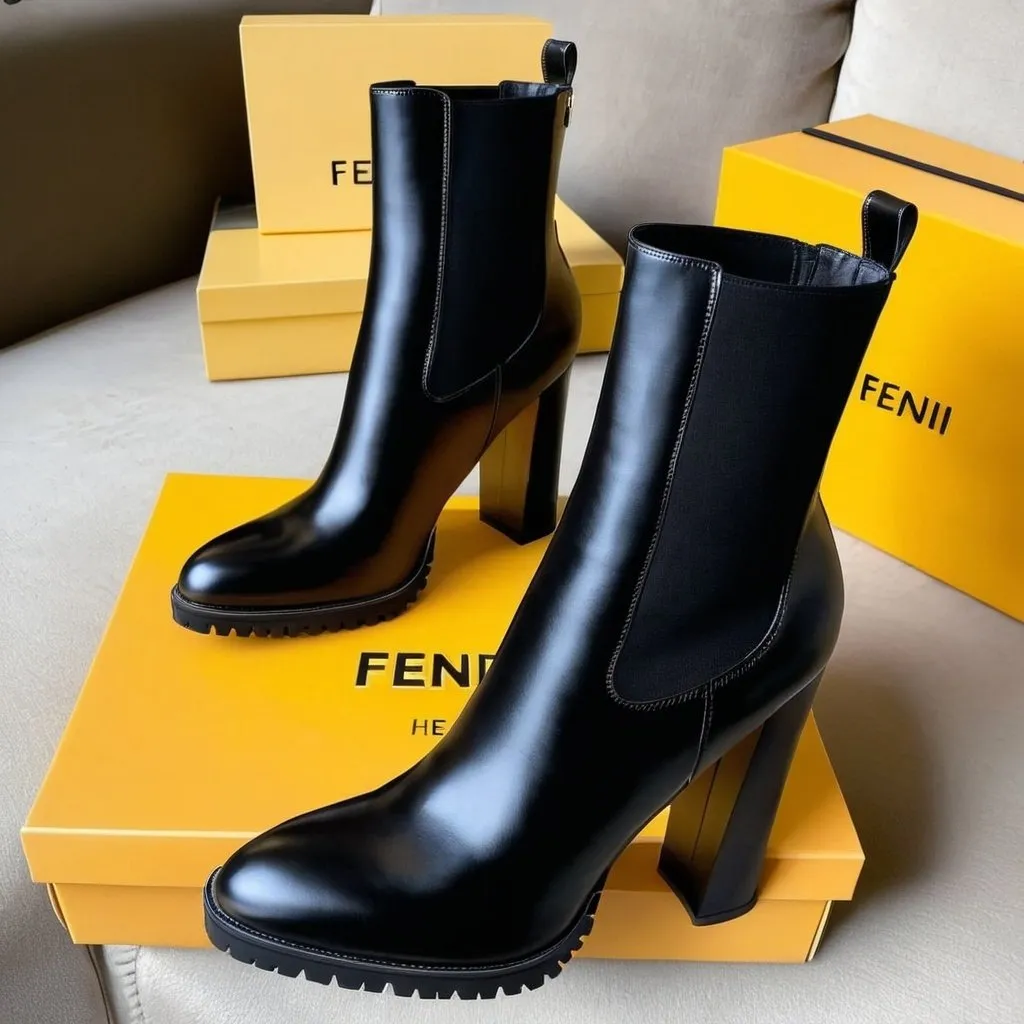 Prompt: Fendi heels boots 