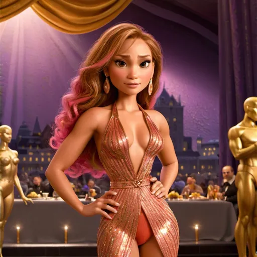 Prompt: Jennifer Lopez wearing Porcodio Outfit