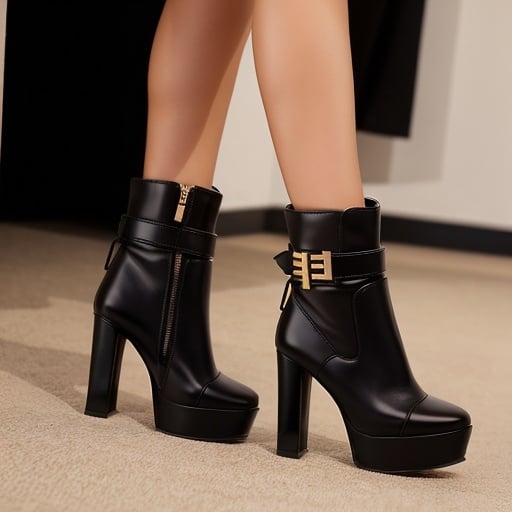 Prompt: Fendi high heels boots 