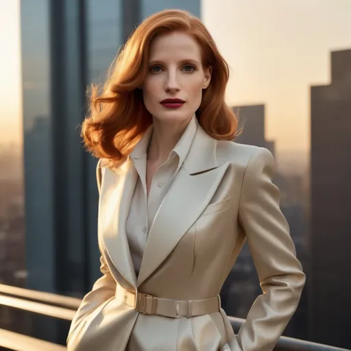 Prompt: Jessica Chastain wearing Balenciaga 