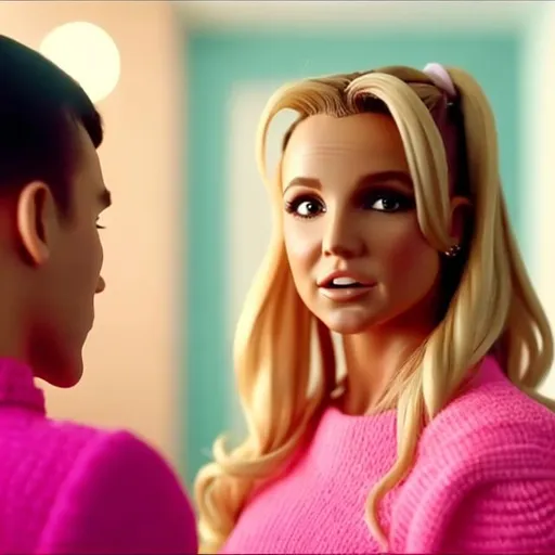 Prompt: Hyper realistic “Baby One More Time” music video by Britney Spears directed by Wes Anderson in 64k very accurated