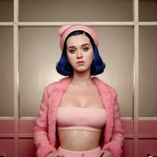 Prompt: Katy Perry in a Wes Anderson movie 