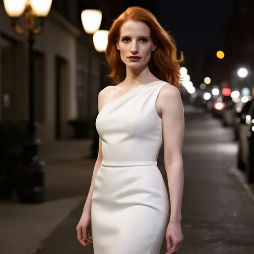Prompt: Jessica Chastain wearing Jil Sander 