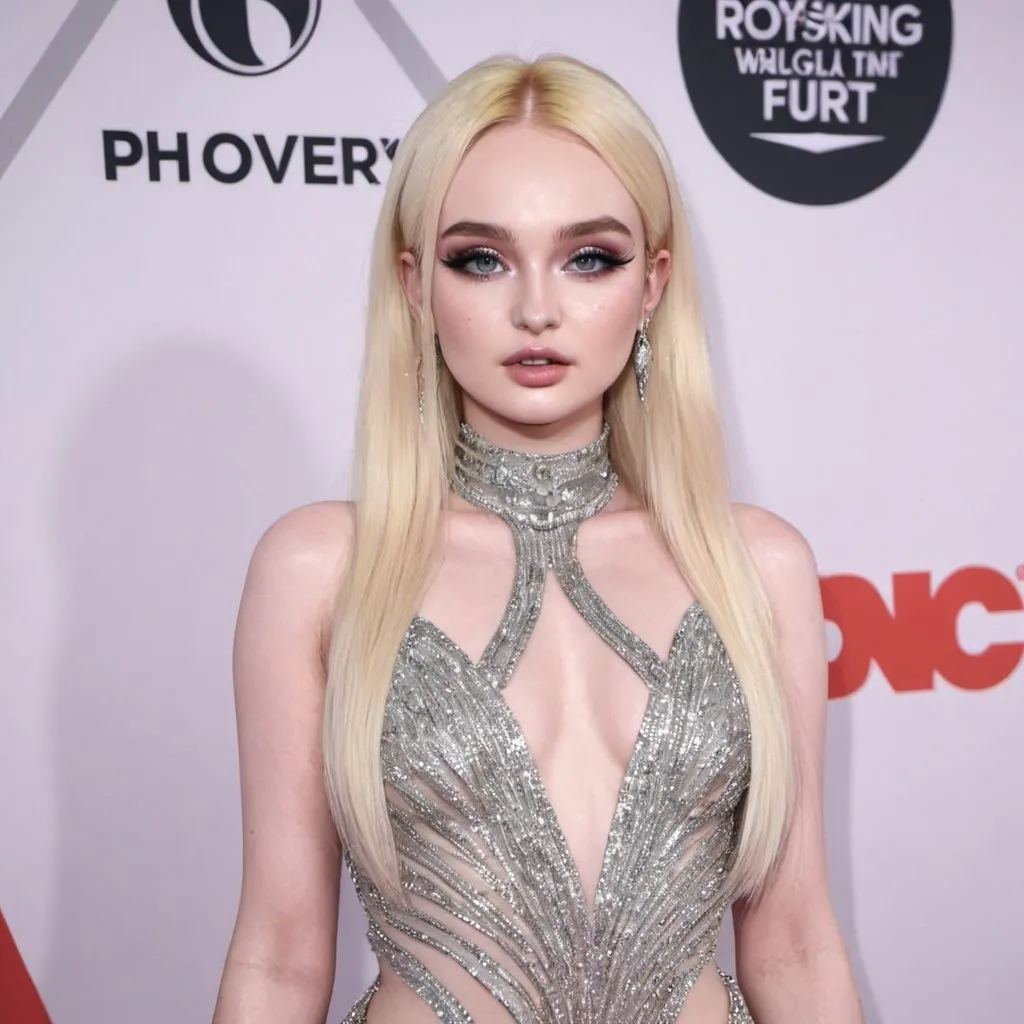 Prompt: Kim Petras wearing Bob Mackie