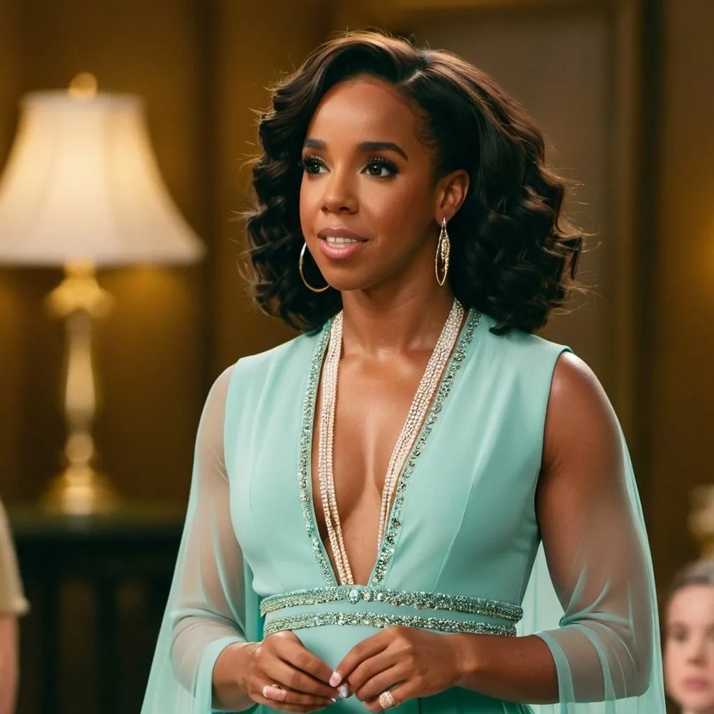 Prompt: Kelly Rowland as in a Bridgerton episode