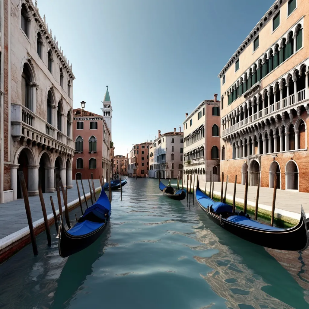 Prompt: Hyper realistic 64k 3d Biancaneve in hyper realistic and very detailed 64 3d hd, in Venice, very detailed, Venice Background 