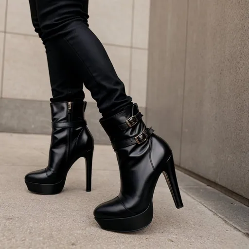 Prompt: Rene Caovilla high heels boots 