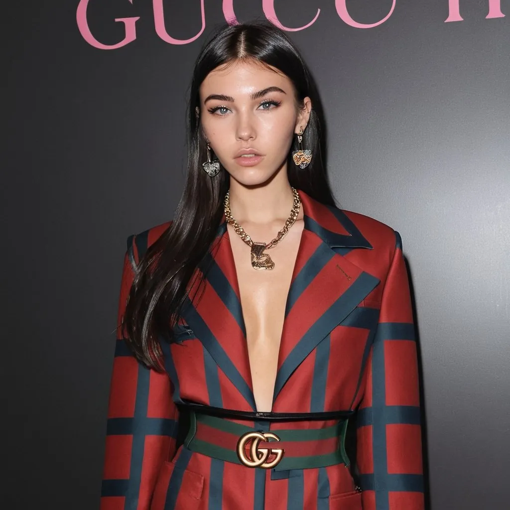 Prompt: Madison Beer wearing Gucci 