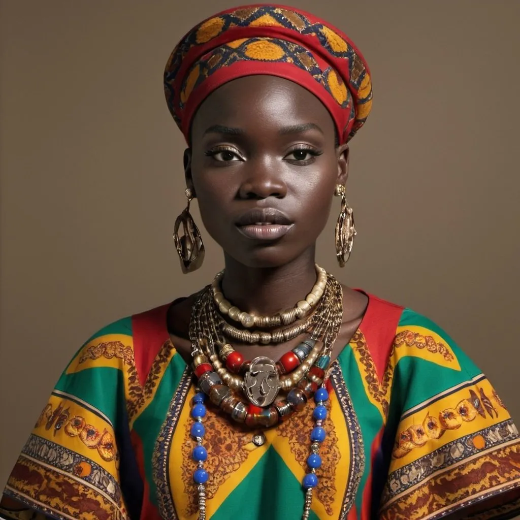 Prompt: African Gucci look