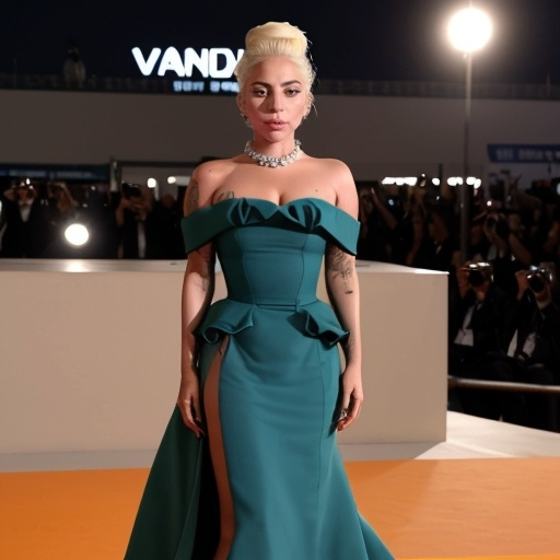 Prompt: Lady Gaga wearing Prada at Venice Film Festival 