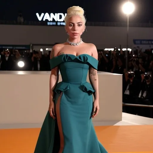 Prompt: Lady Gaga wearing Prada at Venice Film Festival 