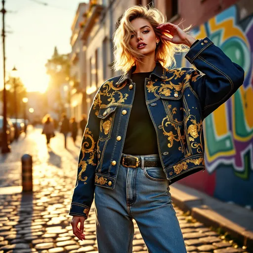 Prompt: Versace for LEVI’s 