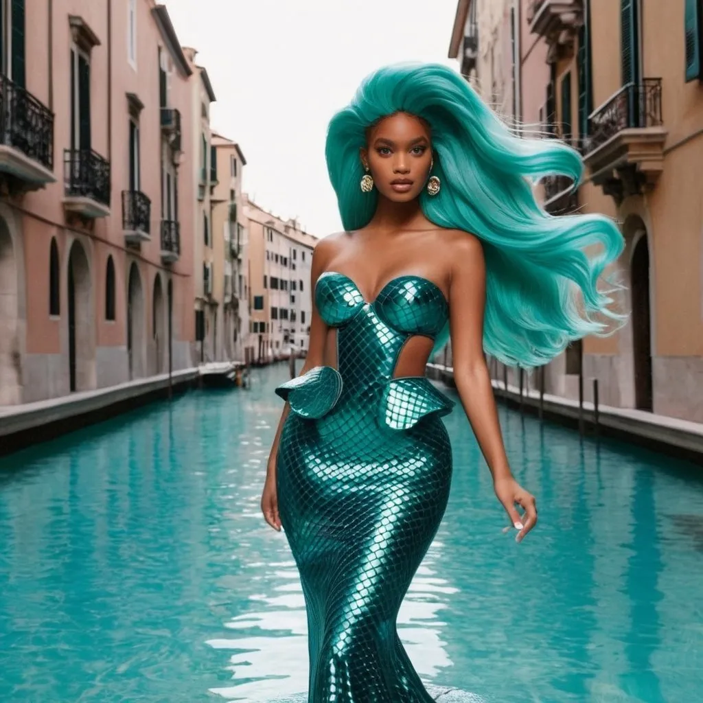 Prompt: Ariel the mermaid Fendi