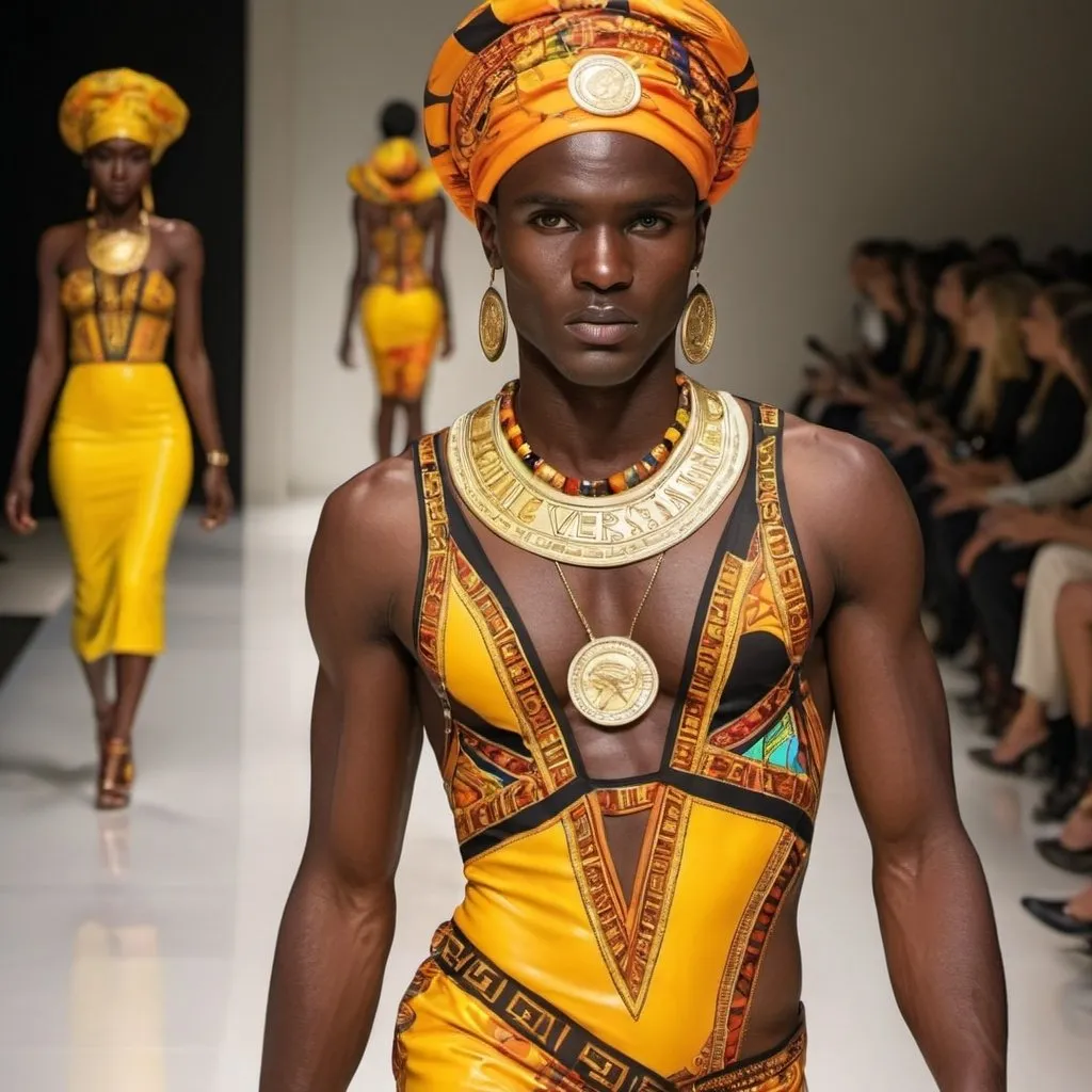 Prompt: African Versace look