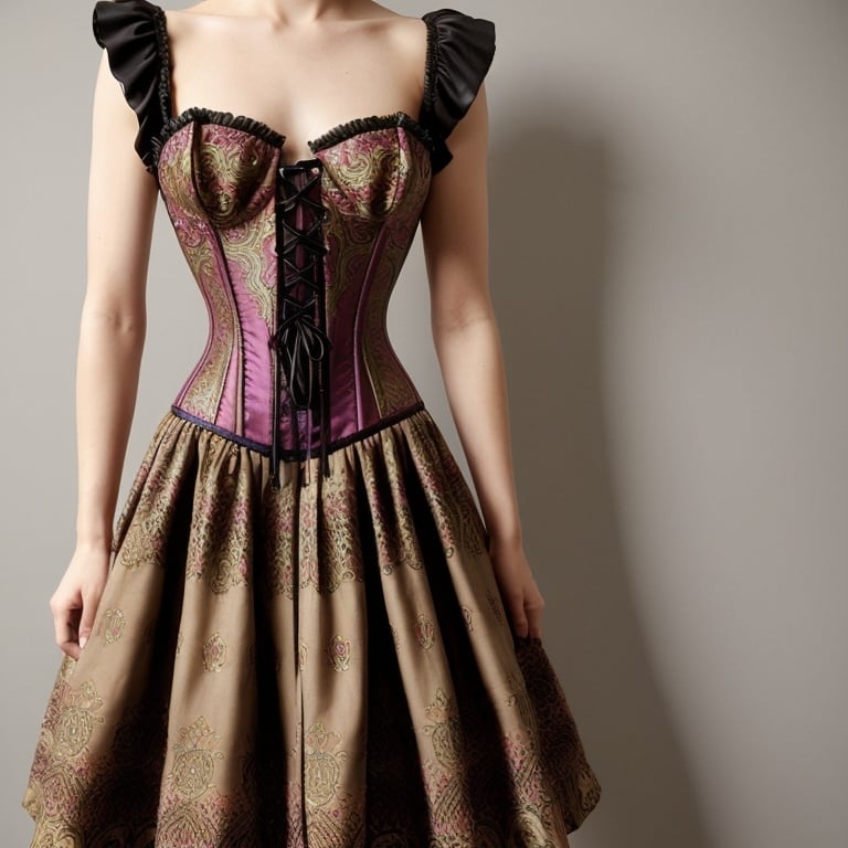 Prompt: Etro corset dress 