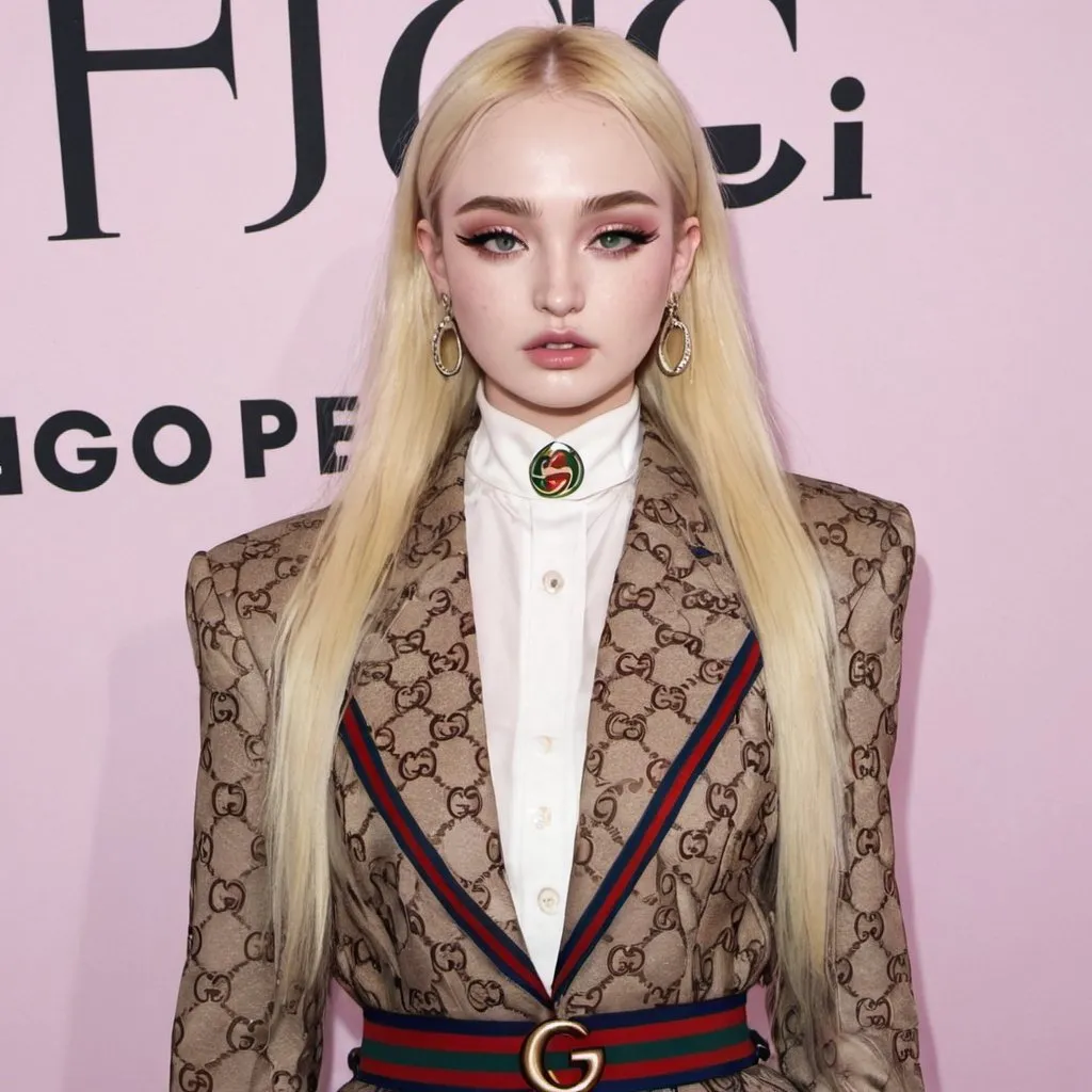 Prompt: Kim Petras wearing Gucci