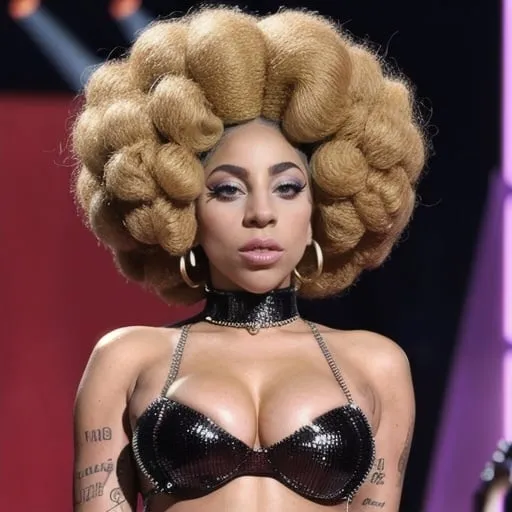 Prompt: Afro version of Lady Gaga 