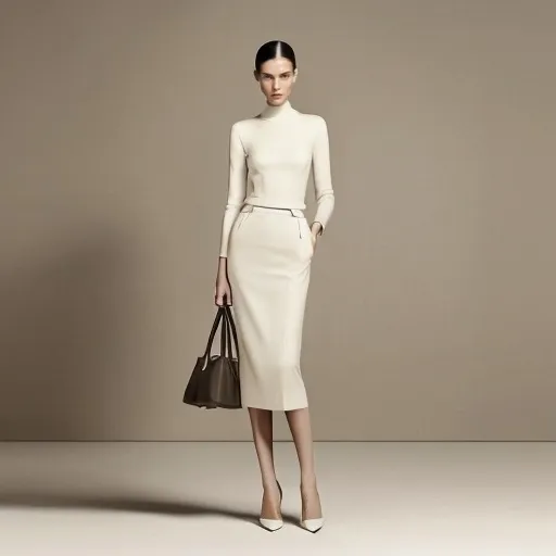 Prompt: MaxMara  modern fashion branding, sleek, minimalist design, elegant color palette of soft earth tones and whites, high-end luxury feel, sophisticated, stylish layout, timeless aesthetic, refined typography, appealing to fashion enthusiasts, ideal for marketing modern womenswear collections, ultra-detailed, high-quality image.