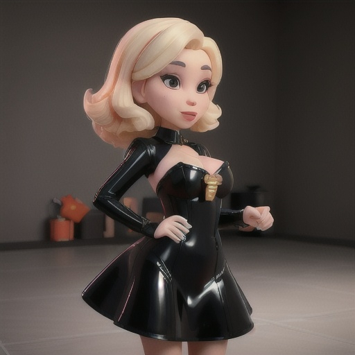 Prompt: An accurate and very detailed picture of Amanda Lepore 64K ultra HD 3D wearing a very accurated latex and black dress 