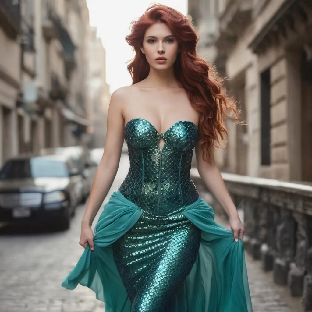 Prompt: Ariel the Mermaid wearing Philosophy