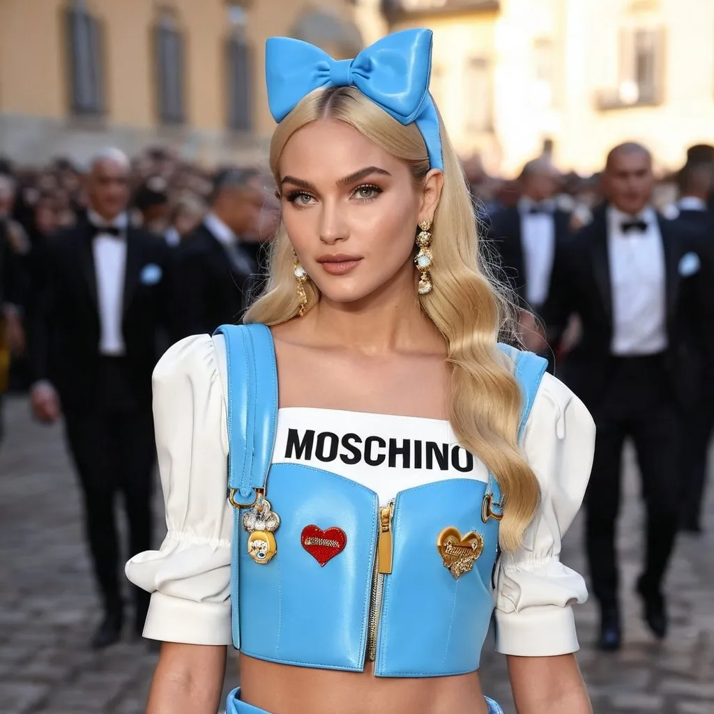 Prompt: Cinderella wearing Moschino