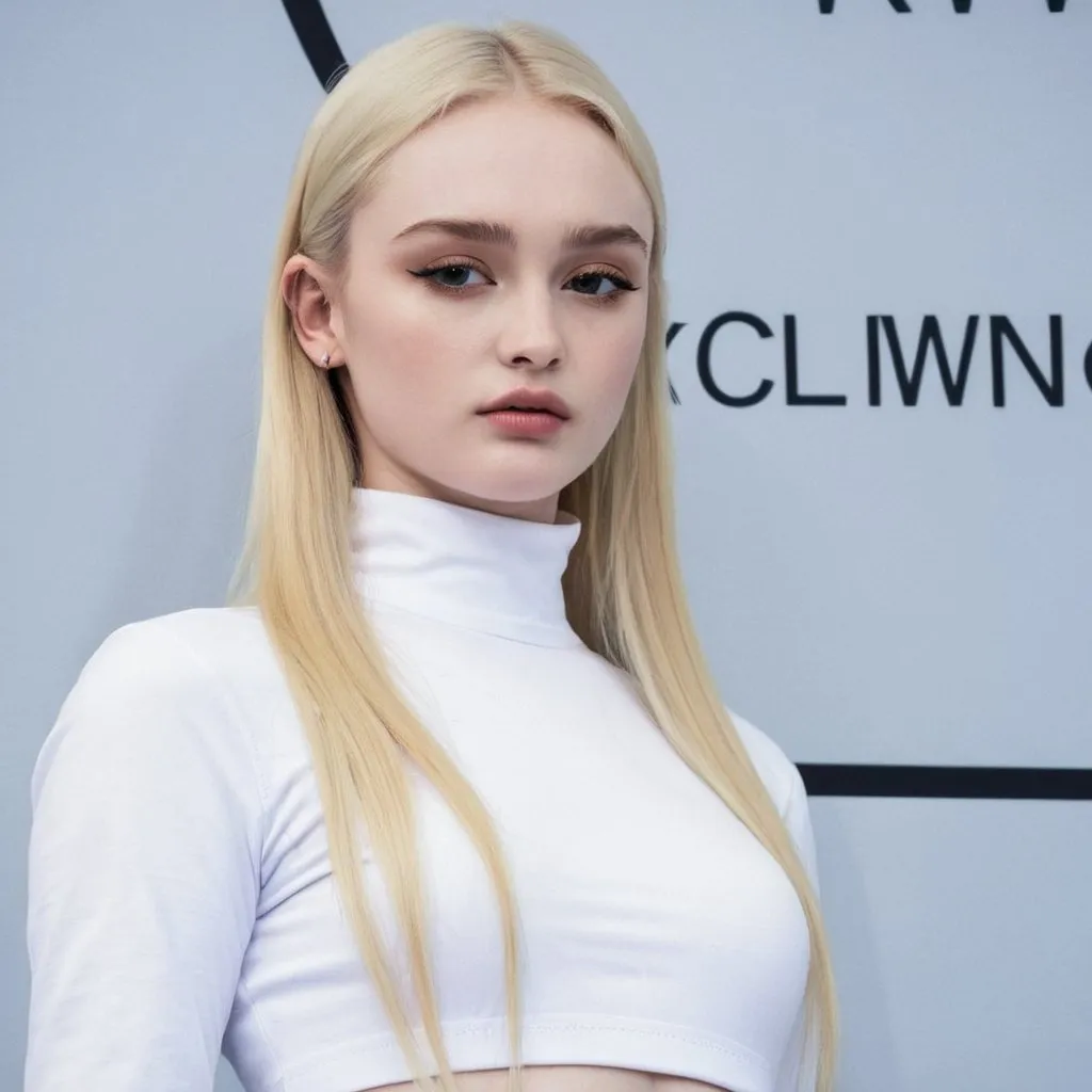 Prompt: Kim Petras wearing Calvin Klein