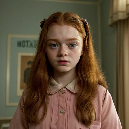 Prompt: Sadie Sink in a Wes Anderson movie