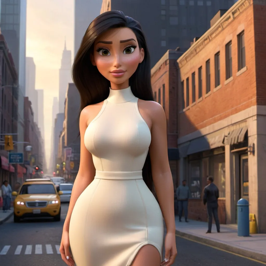 Prompt: Kim Kardashian wearing Adidas dress