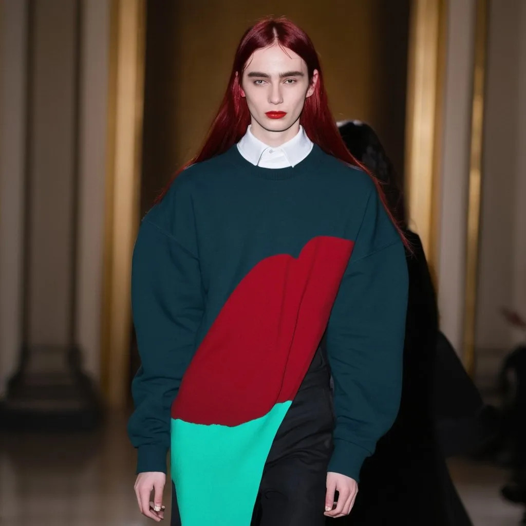 Prompt: Ariel wearing RAF Simons