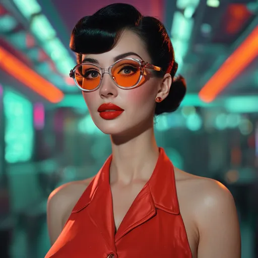 Prompt: 50s cyber look
