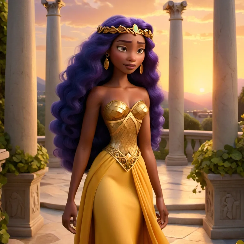Prompt: Naomi Campbell as Megara 