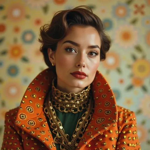 Prompt: Fendi 60s total look 