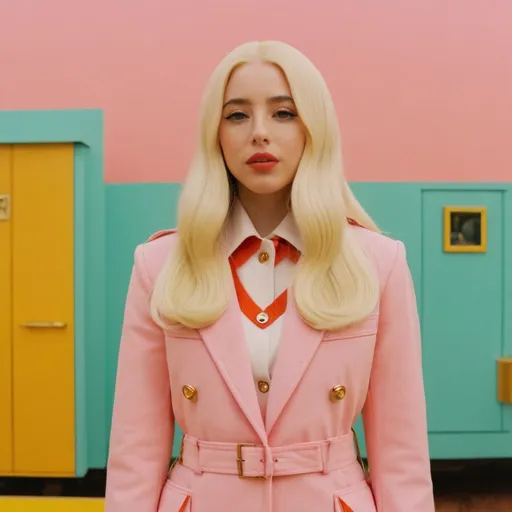Prompt: Ava Max in a Wes Anderson world
