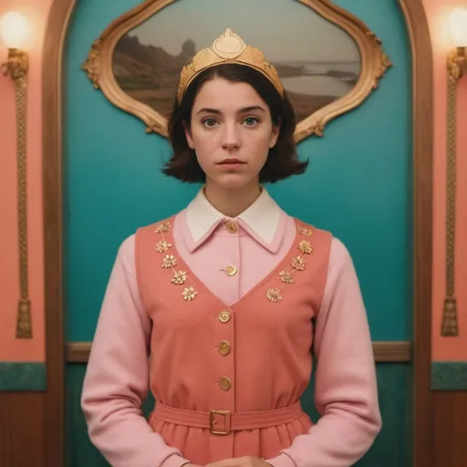 Prompt: Princess Leila but in a Wes Anderson movie