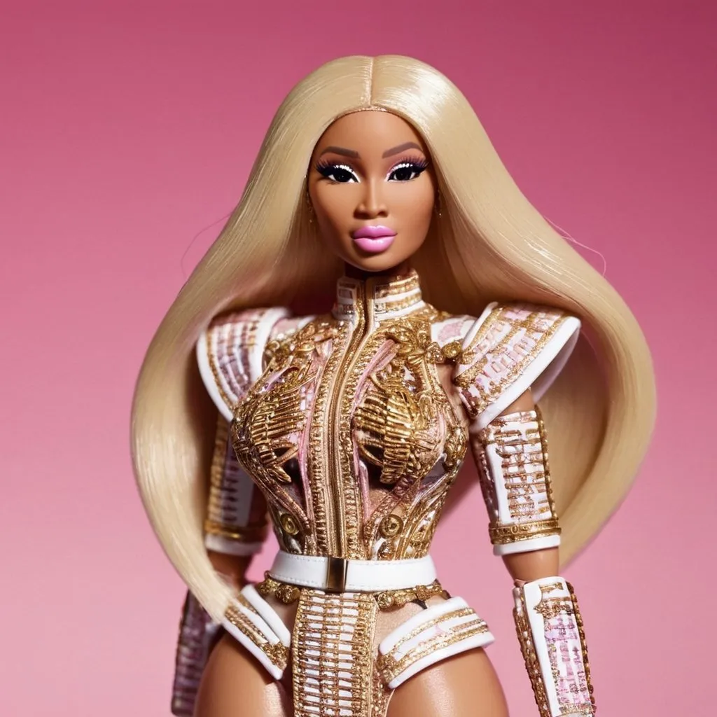 Prompt: Barbie Nicki Minaj Balmain 