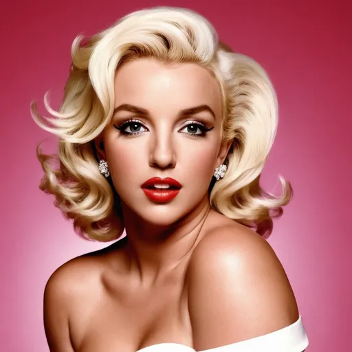 Prompt: photo of Britney Spears as Marylin Monroe 