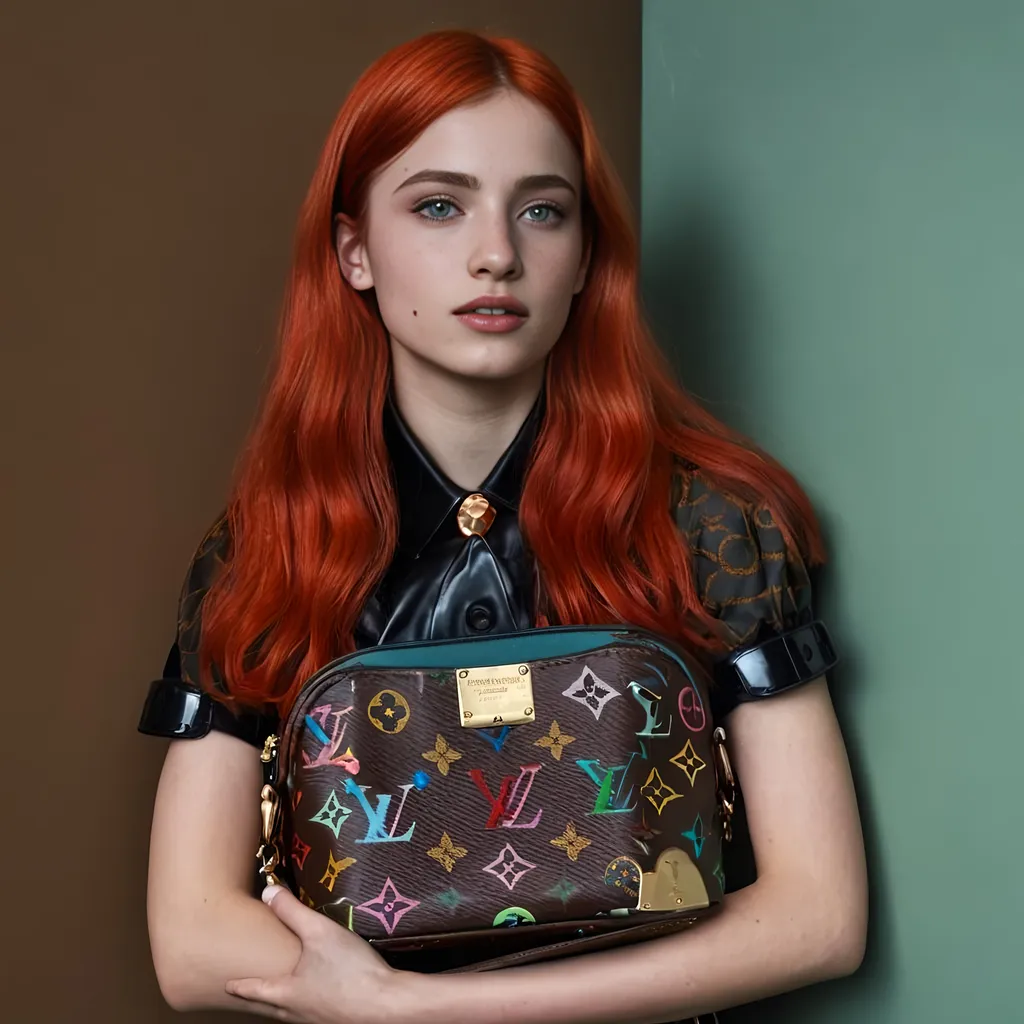 Prompt: Ariel wearing Vuitton 