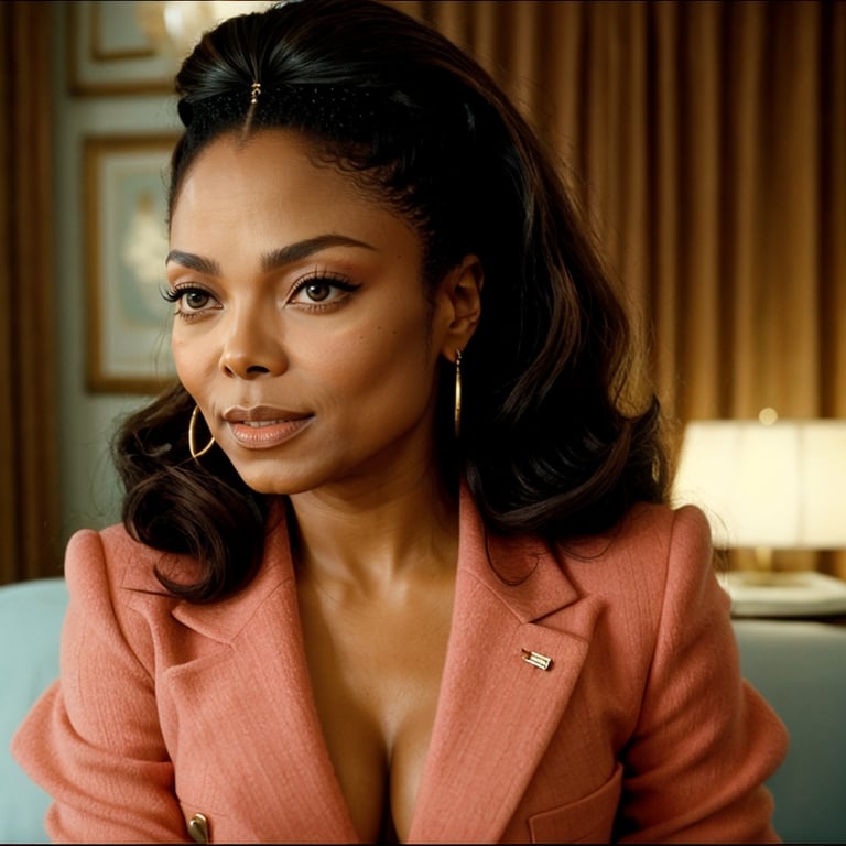 Prompt: Janet Jackson  in a Wes Anderson movie 