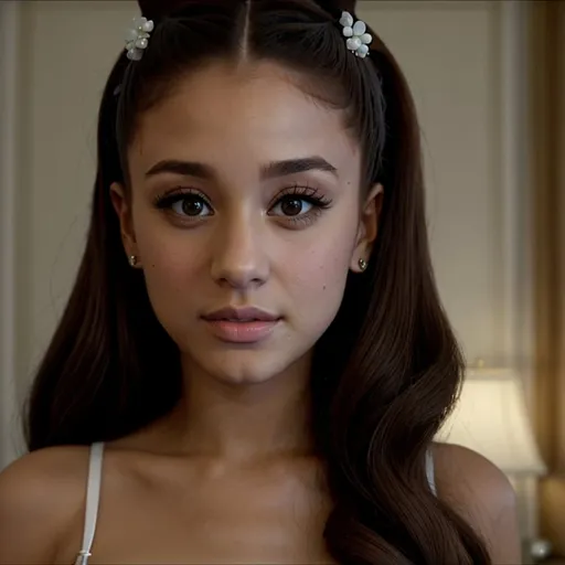 Prompt: Ariana Grande in a Wes Anderson movie