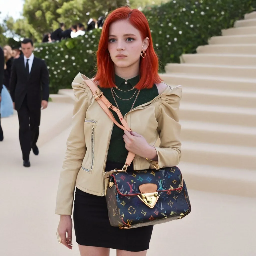 Prompt: Ariel wearing Louis Vuitton