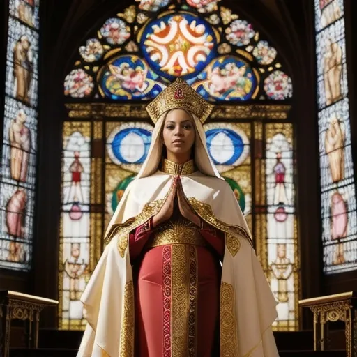 Prompt: Beyoncé as the new Pope