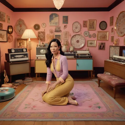 Prompt: Lucy Liu as in a Wes Anderson movie