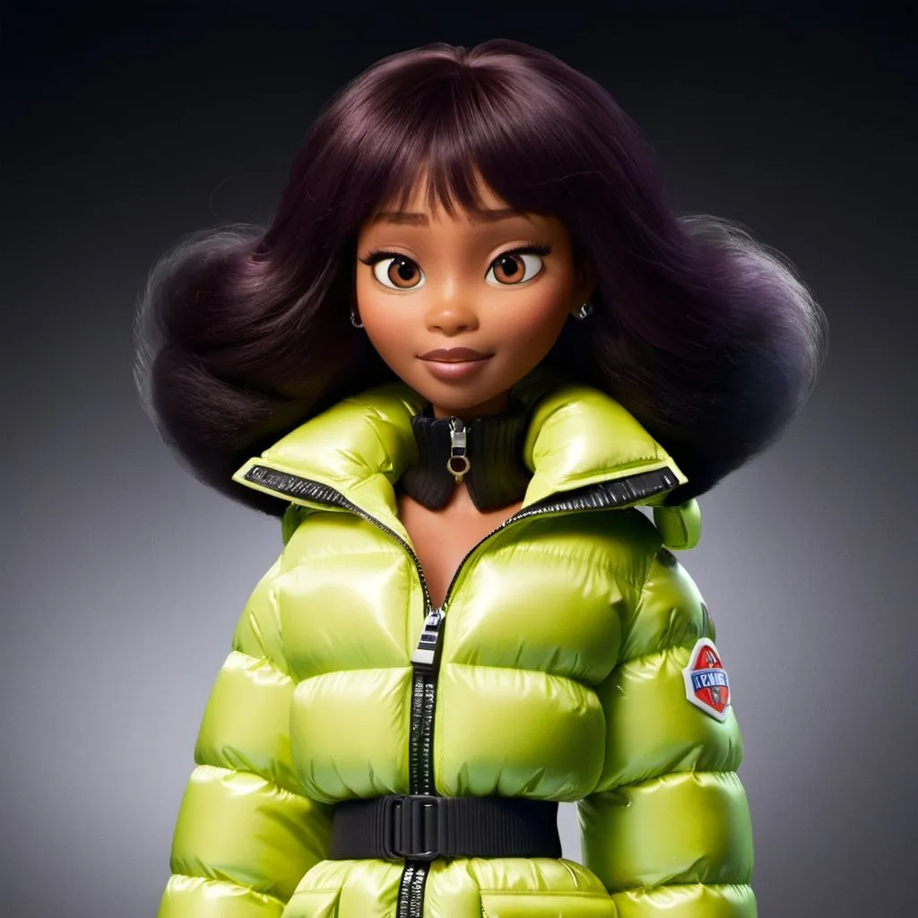 Prompt: Naomi Campbell wearing Moncler