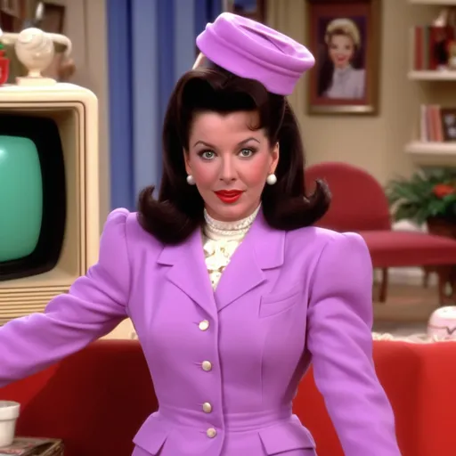 Prompt: The Nanny 90s show, (vibrant colors), (nostalgic) setting, featuring a stylish nanny character, lively expression, 90s fashion, sharp hairstyle, playful environment, sitcom style, whimsical charm, colorful details reflecting the era, warm and inviting ambiance, 4K, ultra-detailed, capturing the essence of a classic TV series.